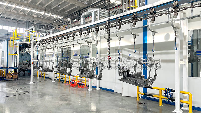 山东挖掘机配件喷涂流水线项目